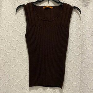 Belldini Dark Brown Women’s Top Size XL Very Stretchy